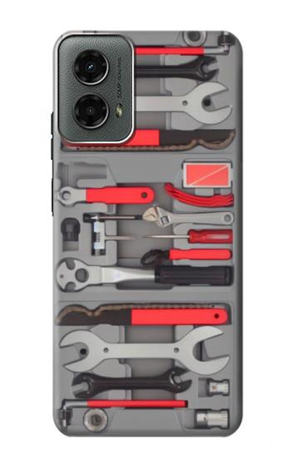 W3921 Bike Repair Tool Graphic Paint Hard Case and Leather Flip Case For Motorola Moto G 5G (2024)