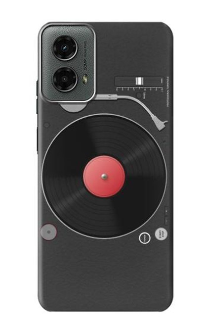 W3952 Turntable Vinyl Record Player Graphic Hard Case and Leather Flip Case For Motorola Moto G 5G (2024)