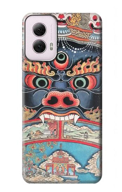 W0572 Tibet Art Hard Case and Leather Flip Case For Motorola Moto G Power 5G (2024)