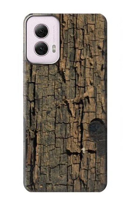 W0598 Wood Graphic Printed Hard Case and Leather Flip Case For Motorola Moto G Power 5G (2024)