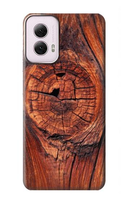 W0603 Wood Graphic Printed Hard Case and Leather Flip Case For Motorola Moto G Power 5G (2024)