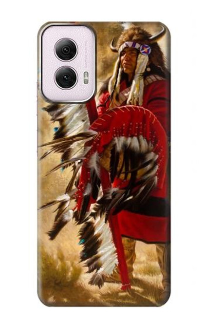 W0817 Red Indian Hard Case and Leather Flip Case For Motorola Moto G Power 5G (2024)