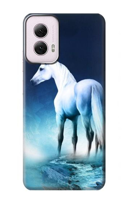 W1130 Unicorn Horse Hard Case and Leather Flip Case For Motorola Moto G Power 5G (2024)