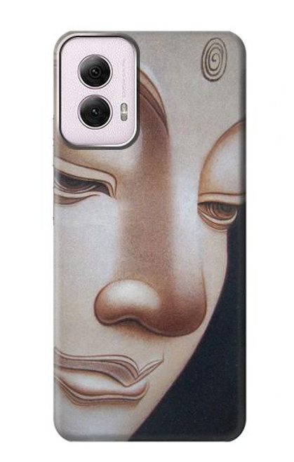 W1255 Buddha Face Hard Case and Leather Flip Case For Motorola Moto G Power 5G (2024)