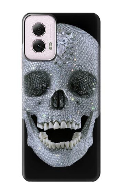 W1286 Diamond Skull Hard Case and Leather Flip Case For Motorola Moto G Power 5G (2024)