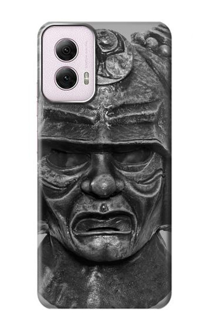 W1827 Japan Samurai Helmet Hard Case and Leather Flip Case For Motorola Moto G Power 5G (2024)