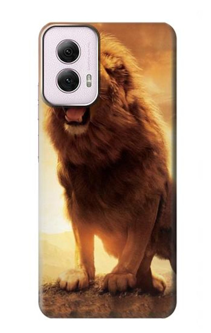 W1957 Lion Aslan Hard Case and Leather Flip Case For Motorola Moto G Power 5G (2024)