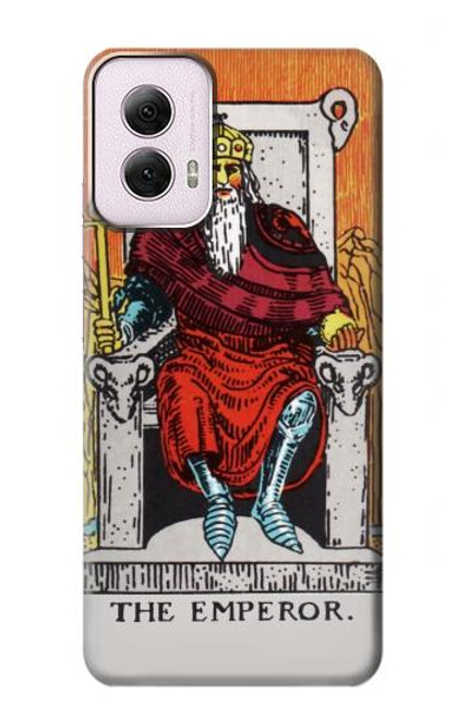 W2808 Tarot Card The Emperor Hard Case and Leather Flip Case For Motorola Moto G Power 5G (2024)