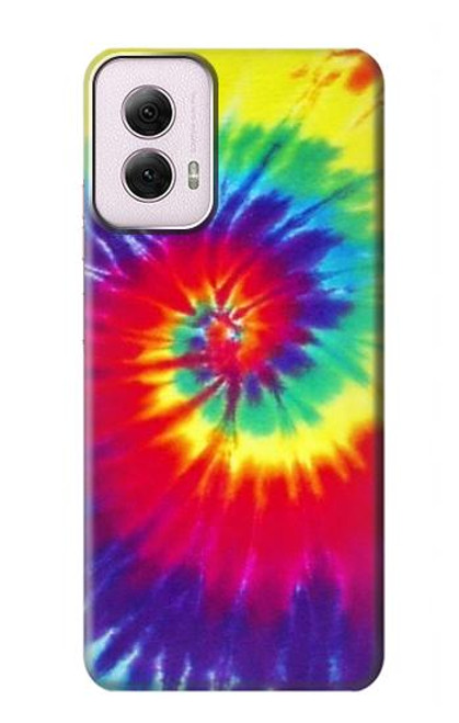 W2884 Tie Dye Swirl Color Hard Case and Leather Flip Case For Motorola Moto G Power 5G (2024)