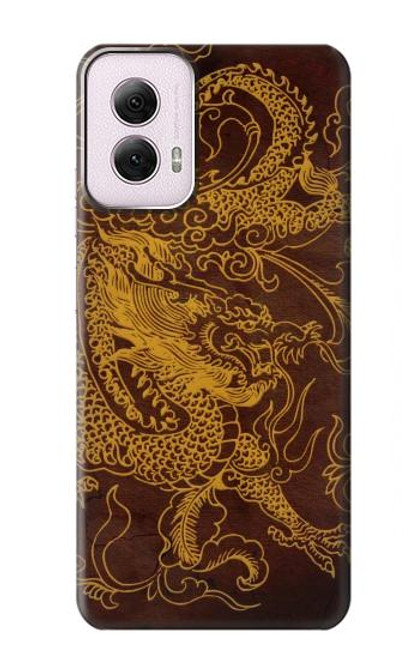 W2911 Chinese Dragon Hard Case and Leather Flip Case For Motorola Moto G Power 5G (2024)