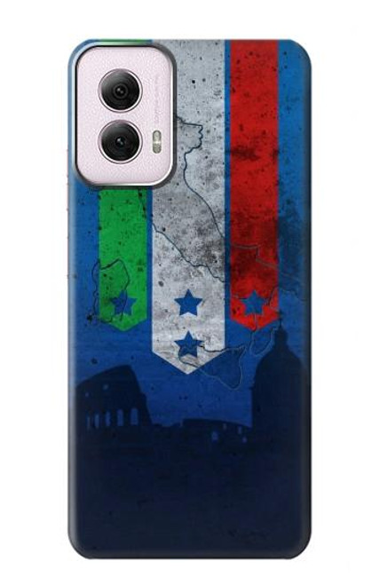 W2983 Italy Football Soccer Hard Case and Leather Flip Case For Motorola Moto G Power 5G (2024)