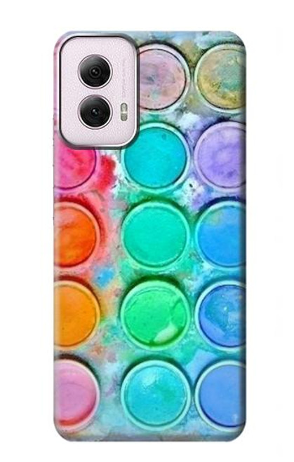 W3235 Watercolor Mixing Hard Case and Leather Flip Case For Motorola Moto G Power 5G (2024)