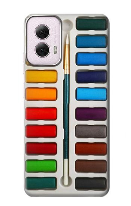 W3243 Watercolor Paint Set Hard Case and Leather Flip Case For Motorola Moto G Power 5G (2024)