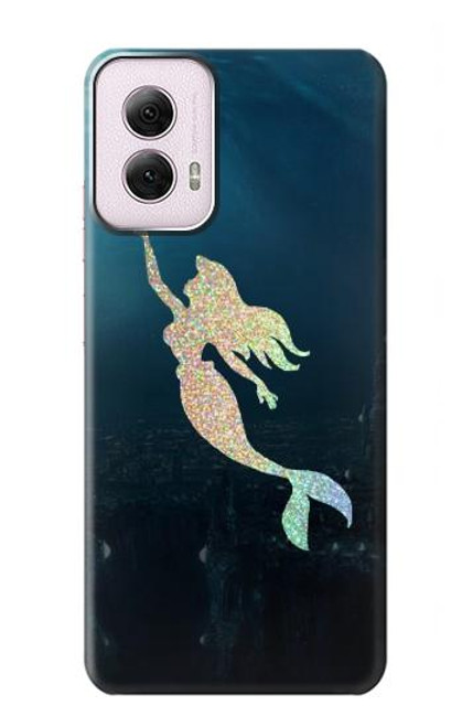 W3250 Mermaid Undersea Hard Case and Leather Flip Case For Motorola Moto G Power 5G (2024)