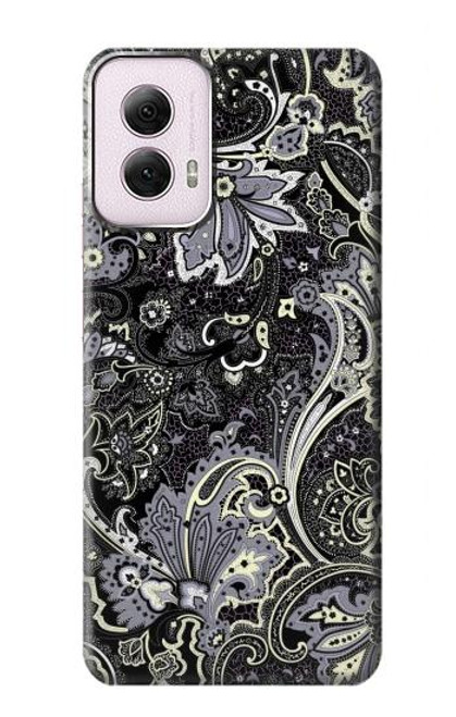 W3251 Batik Flower Pattern Hard Case and Leather Flip Case For Motorola Moto G Power 5G (2024)