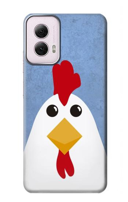 W3254 Chicken Cartoon Hard Case and Leather Flip Case For Motorola Moto G Power 5G (2024)