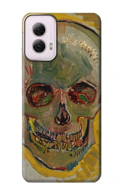 W3359 Vincent Van Gogh Skull Hard Case and Leather Flip Case For Motorola Moto G Power 5G (2024)