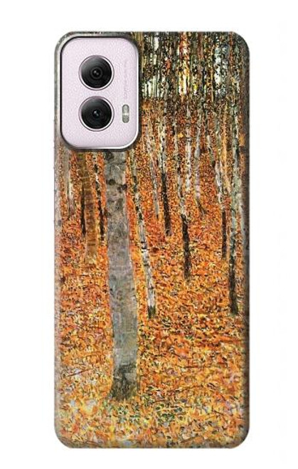 W3380 Gustav Klimt Birch Forest Hard Case and Leather Flip Case For Motorola Moto G Power 5G (2024)