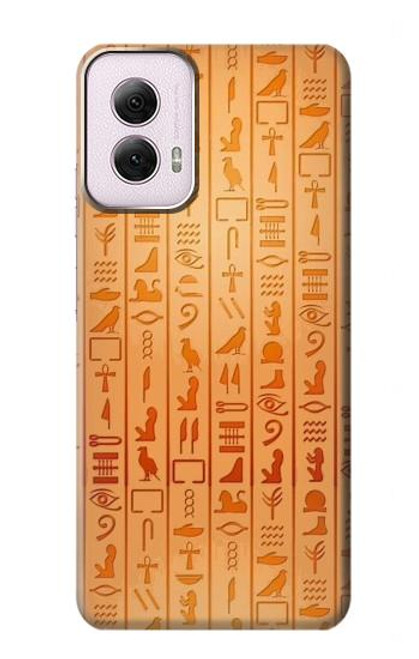 W3440 Egyptian Hieroglyphs Hard Case and Leather Flip Case For Motorola Moto G Power 5G (2024)
