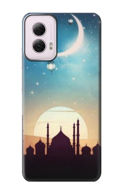 W3502 Islamic Sunset Hard Case and Leather Flip Case For Motorola Moto G Power 5G (2024)