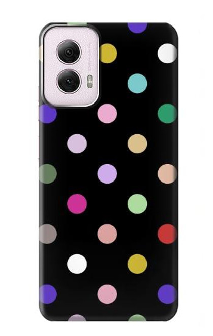 W3532 Colorful Polka Dot Hard Case and Leather Flip Case For Motorola Moto G Power 5G (2024)