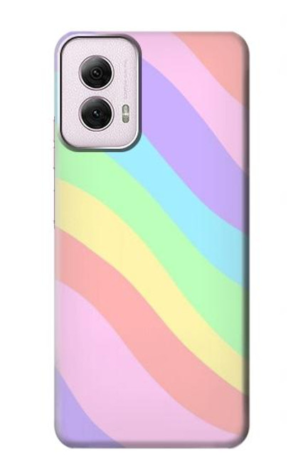 W3810 Pastel Unicorn Summer Wave Hard Case and Leather Flip Case For Motorola Moto G Power 5G (2024)