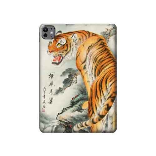 W1934 Chinese Tiger Painting Tablet Hard Case For iPad Pro 11 (2024)