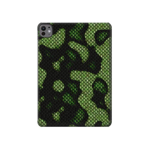 W2877 Green Snake Skin Graphic Printed Tablet Hard Case For iPad Pro 11 (2024)