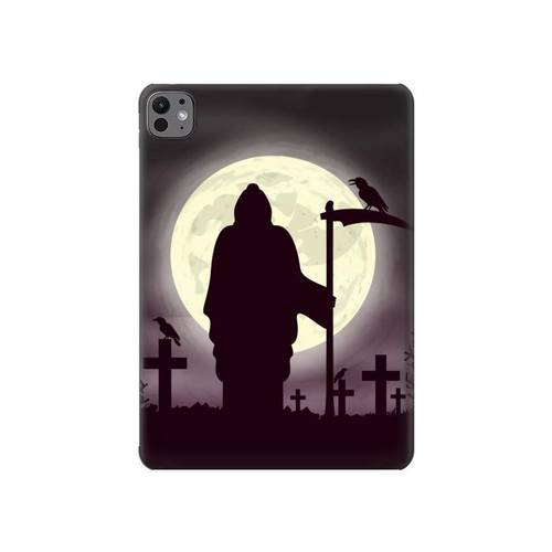 W3262 Grim Reaper Night Moon Cemetery Tablet Hard Case For iPad Pro 11 (2024)