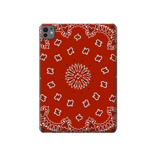 W3355 Bandana Red Pattern Tablet Hard Case For iPad Pro 11 (2024)