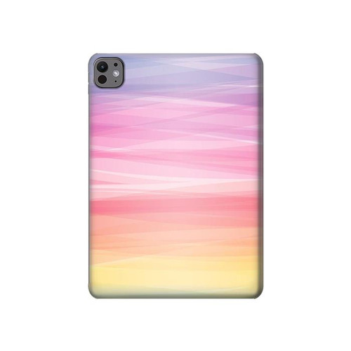 W3507 Colorful Rainbow Pastel Tablet Hard Case For iPad Pro 11 (2024)