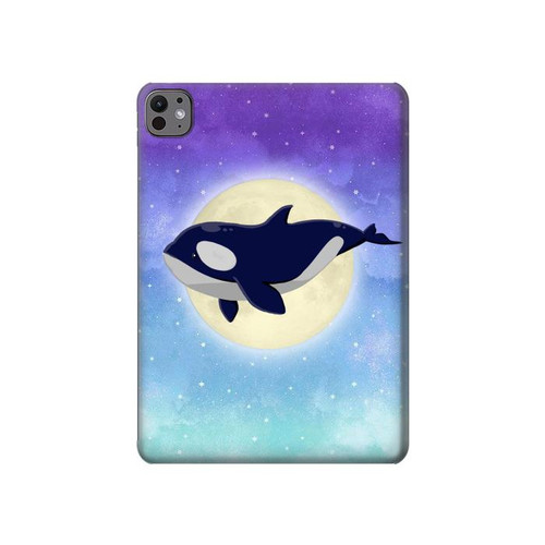 W3807 Killer Whale Orca Moon Pastel Fantasy Tablet Hard Case For iPad Pro 11 (2024)