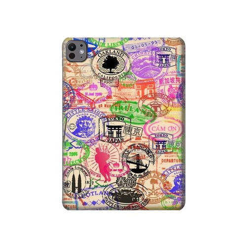 W3904 Travel Stamps Tablet Hard Case For iPad Pro 11 (2024)