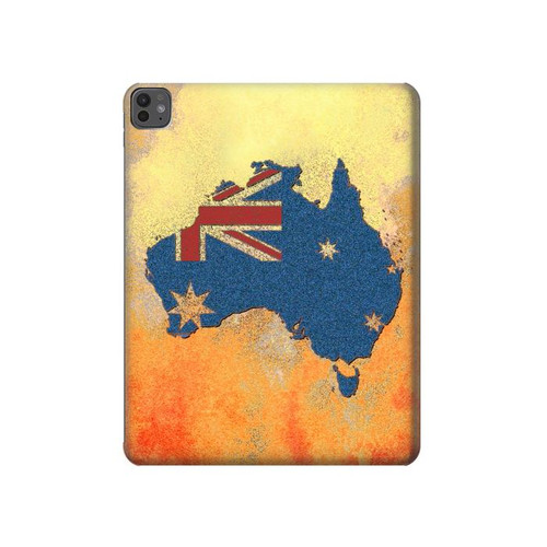 W2494 Australia Flag Map Rock Texture Tablet Hard Case For iPad Pro 13 (2024)