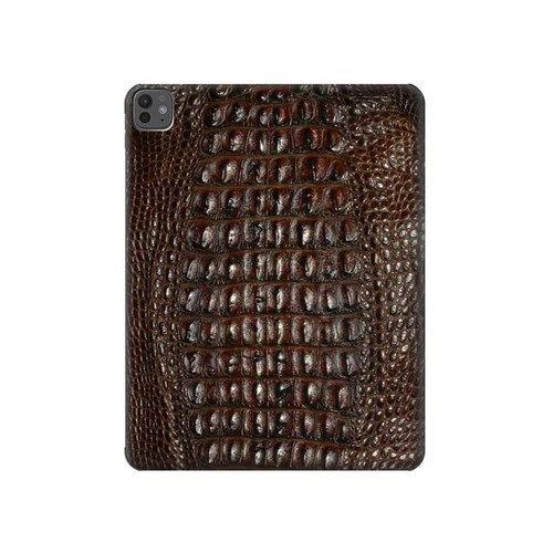 W2850 Brown Skin Alligator Graphic Printed Tablet Hard Case For iPad Pro 13 (2024)