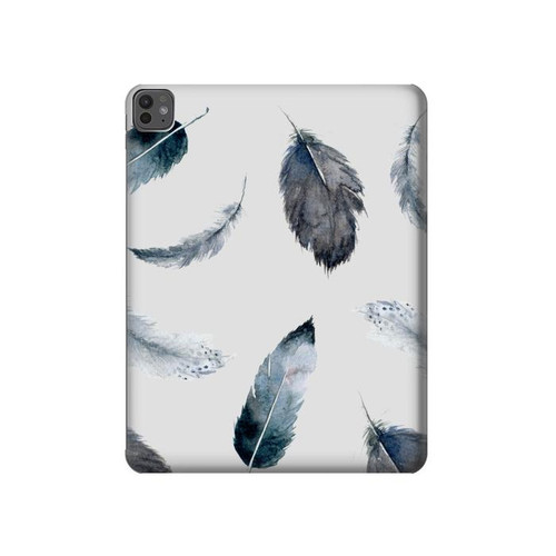 W3085 Feather Paint Pattern Tablet Hard Case For iPad Pro 13 (2024)