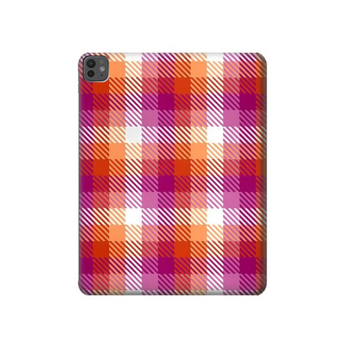 W3941 LGBT Lesbian Pride Flag Plaid Tablet Hard Case For iPad Pro 13 (2024)