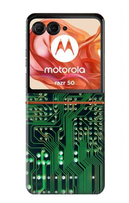 W3392 Electronics Board Circuit Graphic Hard Case and Leather Flip Case For Motorola Razr 50