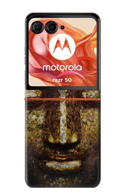 W3874 Buddha Face Ohm Symbol Hard Case and Leather Flip Case For Motorola Razr 50