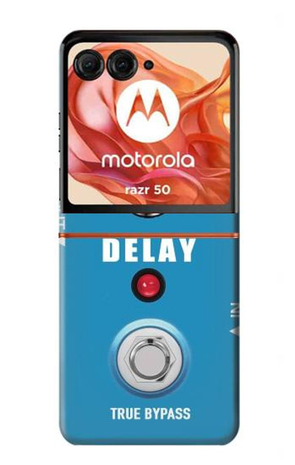 W3962 Guitar Analog Delay Graphic Hard Case and Leather Flip Case For Motorola Razr 50