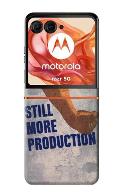 W3963 Still More Production Vintage Postcard Hard Case and Leather Flip Case For Motorola Razr 50