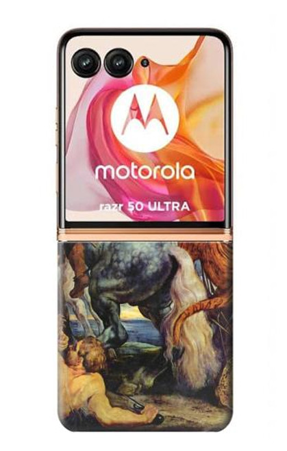 W3331 Peter Paul Rubens Tiger und Lowenjagd Hard Case and Leather Flip Case For Motorola Razr 50 Ultra