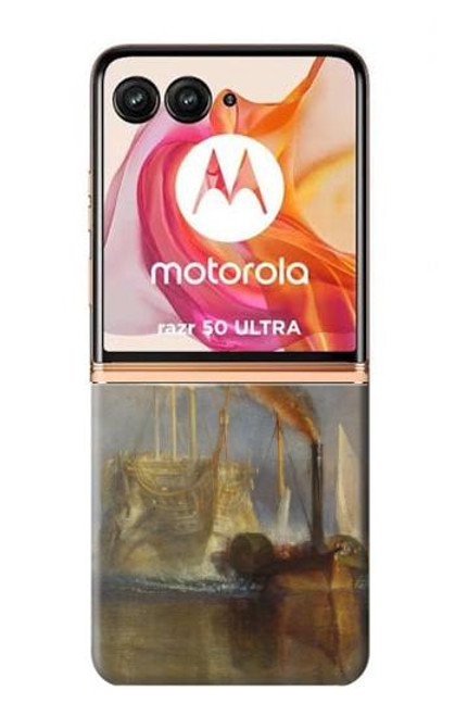 W3338 J. M. W. Turner The Fighting Temeraire Hard Case and Leather Flip Case For Motorola Razr 50 Ultra