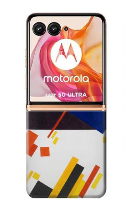 W3343 Kazimir Malevich Suprematist Composition Hard Case and Leather Flip Case For Motorola Razr 50 Ultra