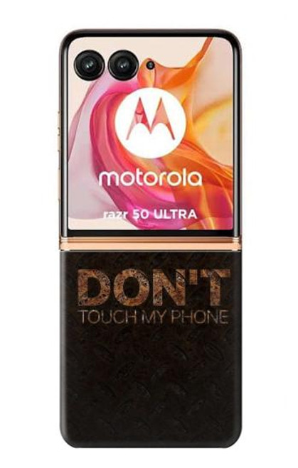 W3412 Do Not Touch My Phone Hard Case and Leather Flip Case For Motorola Razr 50 Ultra