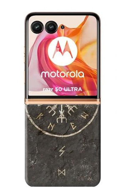 W3413 Norse Ancient Viking Symbol Hard Case and Leather Flip Case For Motorola Razr 50 Ultra