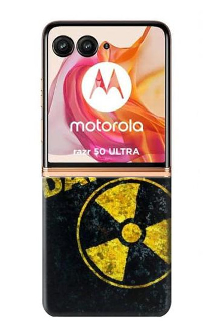 W3891 Nuclear Hazard Danger Hard Case and Leather Flip Case For Motorola Razr 50 Ultra