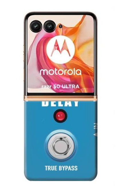 W3962 Guitar Analog Delay Graphic Hard Case and Leather Flip Case For Motorola Razr 50 Ultra