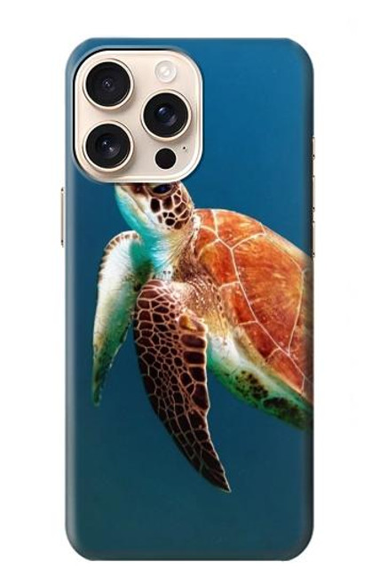 W3899 Sea Turtle Hard Case and Leather Flip Case For iPhone 16 pro