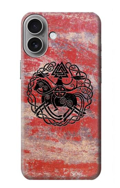 W3831 Viking Norse Ancient Symbol Hard Case and Leather Flip Case For iPhone 16 plus